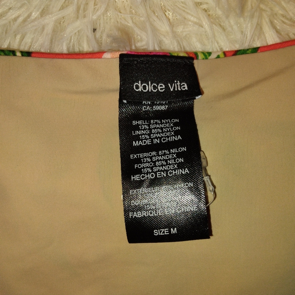 New Dolce Vita Tropical Ruffle Bikini Bottoms Size M - Picture 8 of 8